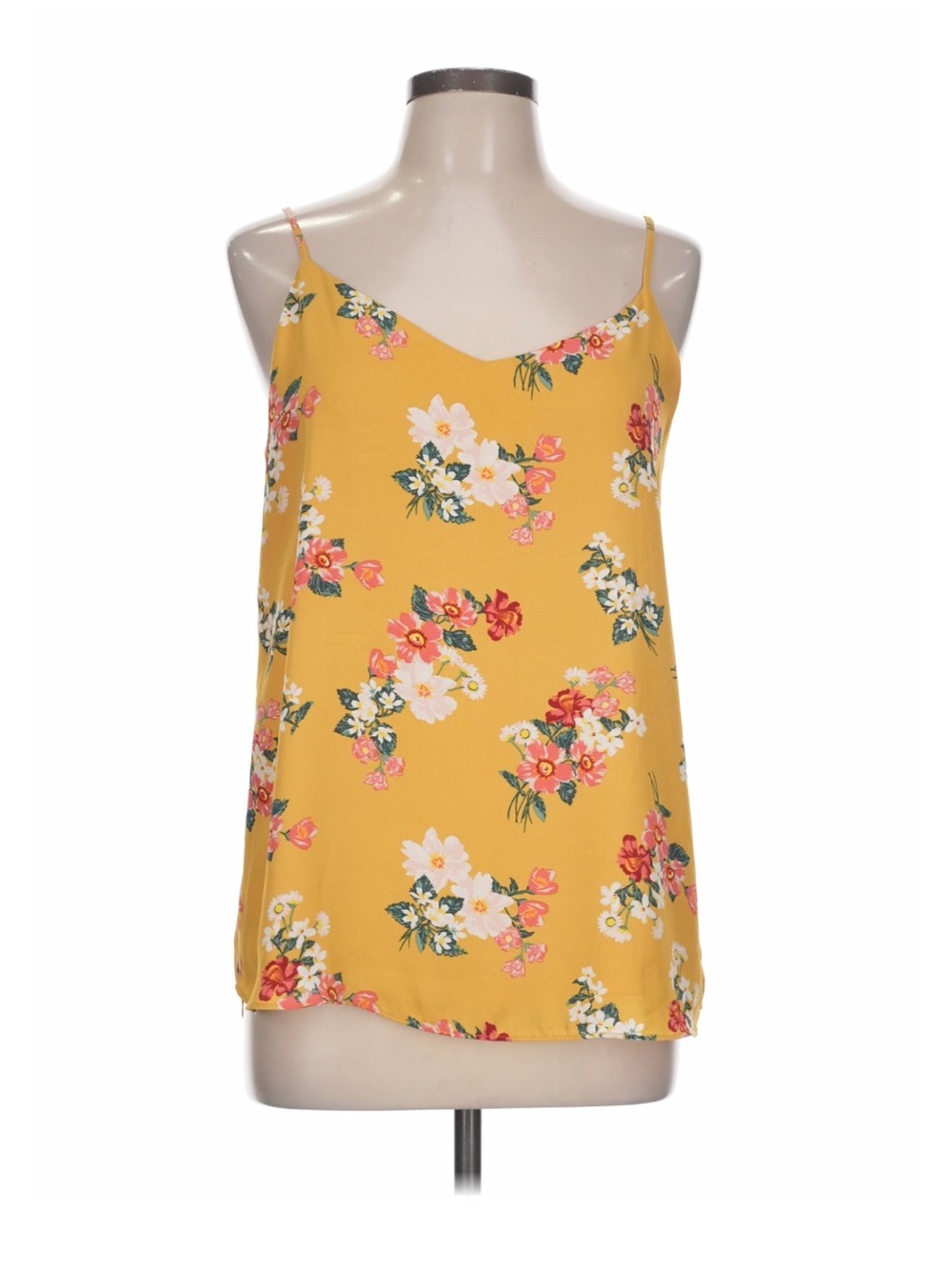 Pink Republic Mustard Floral Spaghetti Strap Cami